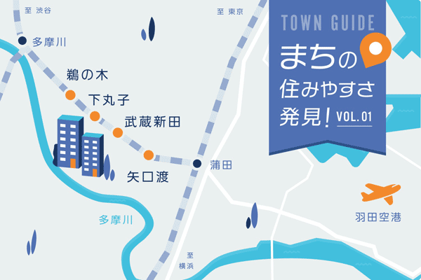 羽田空港へのアクセス良好！ 大手企業の本社が集まる東急多摩川線（鵜の木・下丸子・武蔵新田・矢口渡）の魅力｜まちの住みやすさ発見