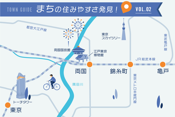 日本を代表するオフィス街東京駅に通いやすい、JR総武線両国・錦糸町・亀戸の人気が上昇中｜まちの住みやすさ発見