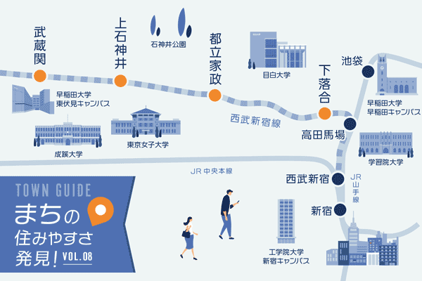 再開発により進化し続ける新宿と、新宿に好アクセスな西武新宿線（下落合、都立家政、上石神井、武蔵関）の変わらない魅力｜まちの住みやすさ発見