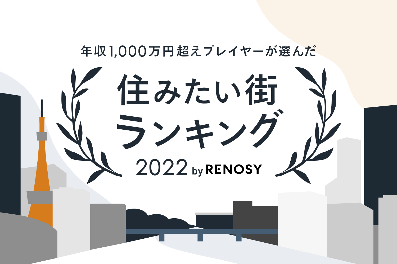 TOP3は港区が独占！ 年収1,000万円超えプレイヤーが選んだ「住みたい街ランキング2022 by RENOSY」