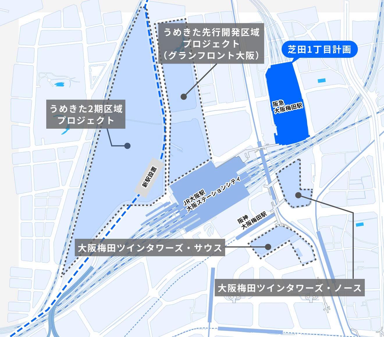 阪急阪神ホールディングスグループ「梅田ビジョン」を基にRENOSY編集部にて作成