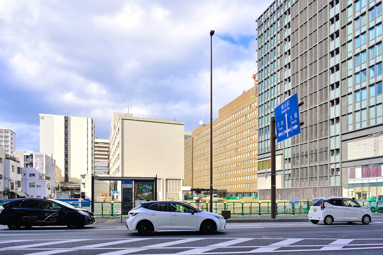 「（仮称）渡辺通二丁目プロジェクト」計画地の様子