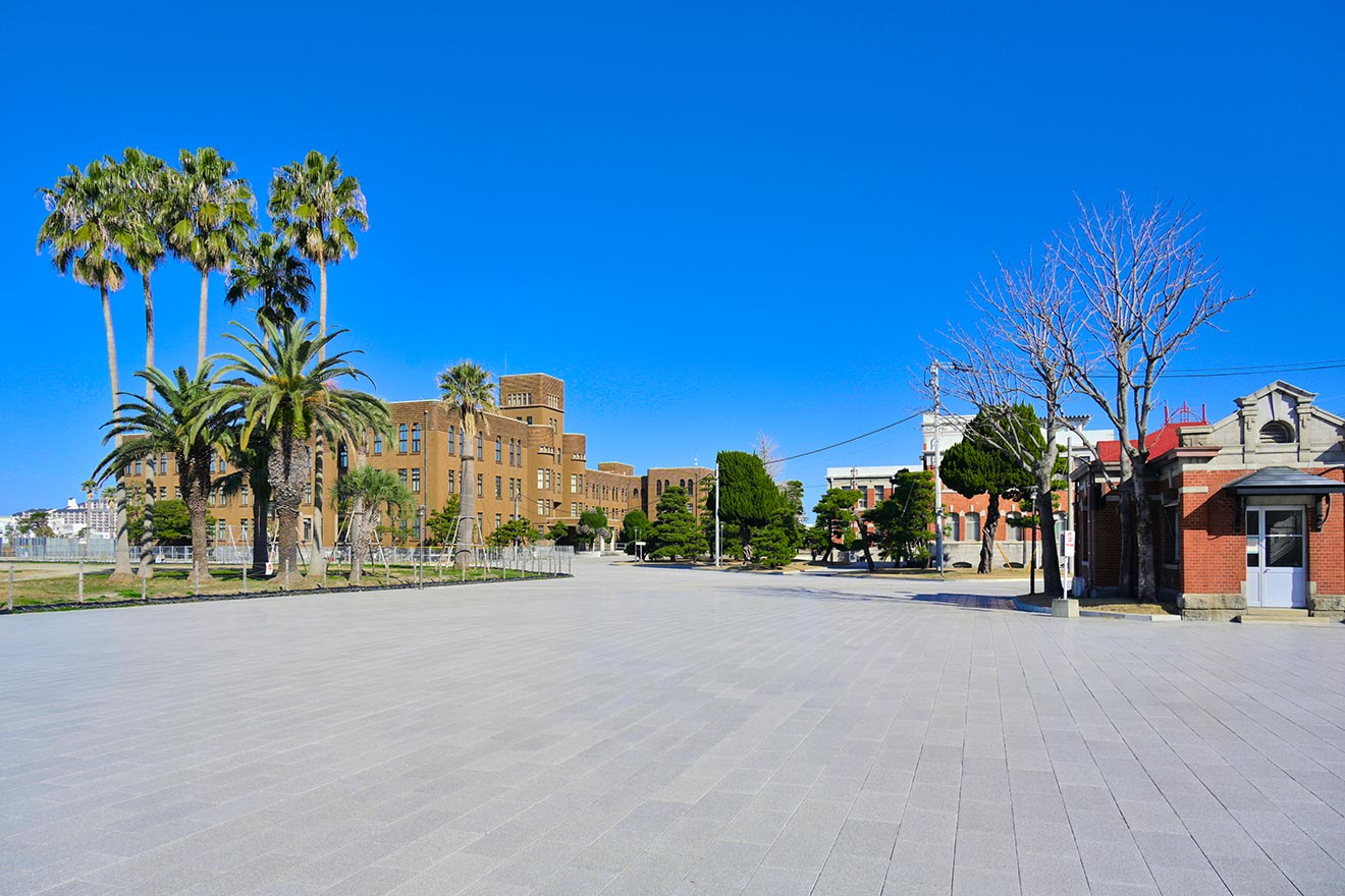 九州大学箱崎キャンパス跡地の様子