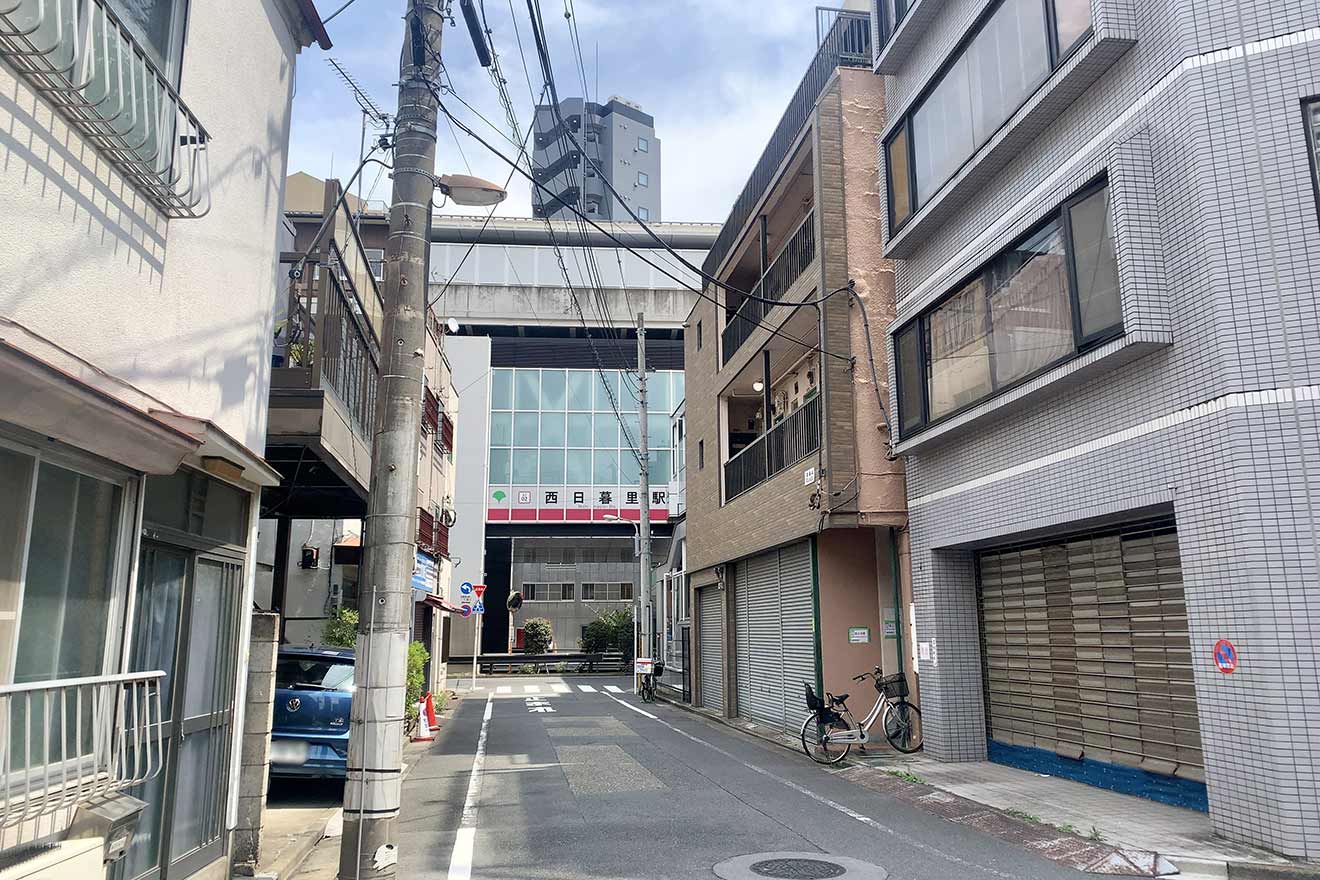 「西日暮里駅前地区再開発」計画地周辺の様子