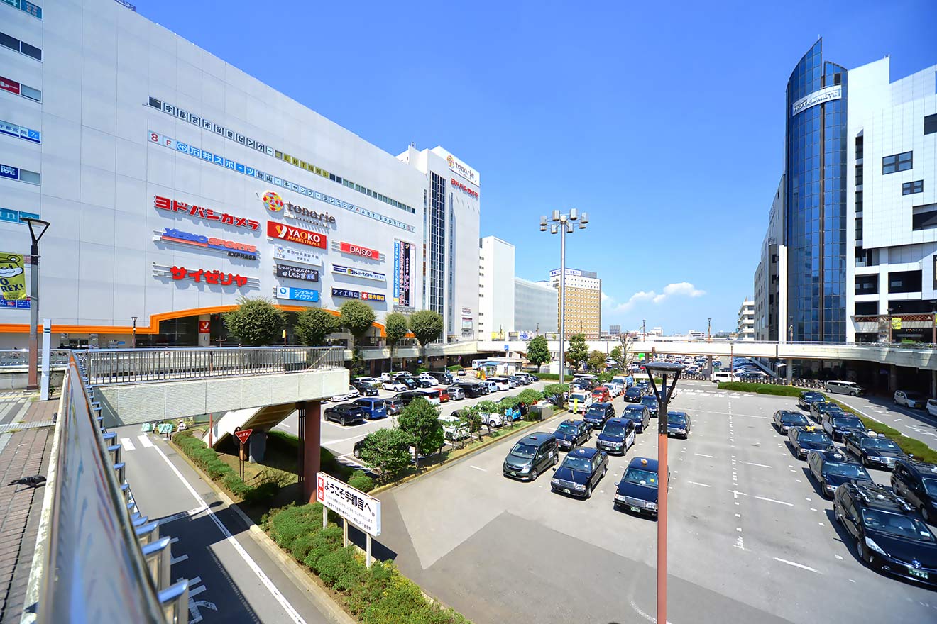 宇都宮駅西口駅前の様子