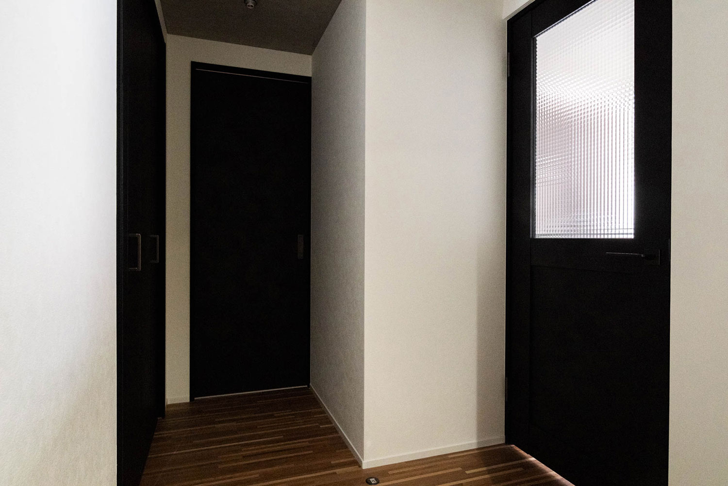 広めにつくった玄関