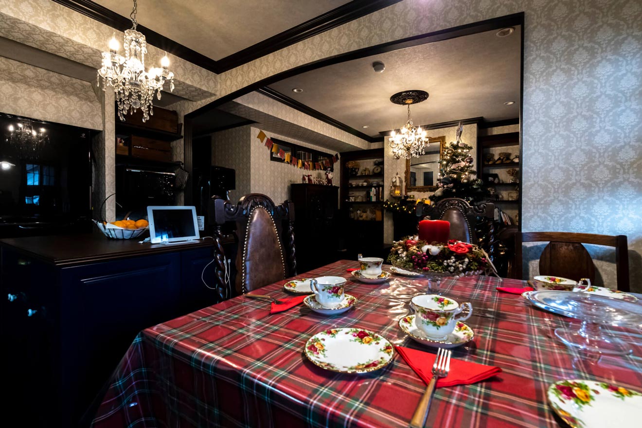 ダイニングテーブルからの景色