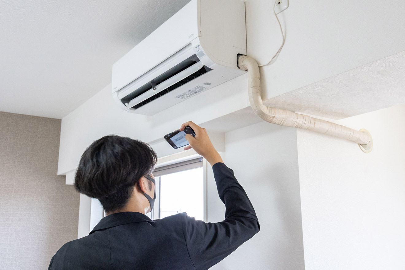 エアコンの型番も記録します