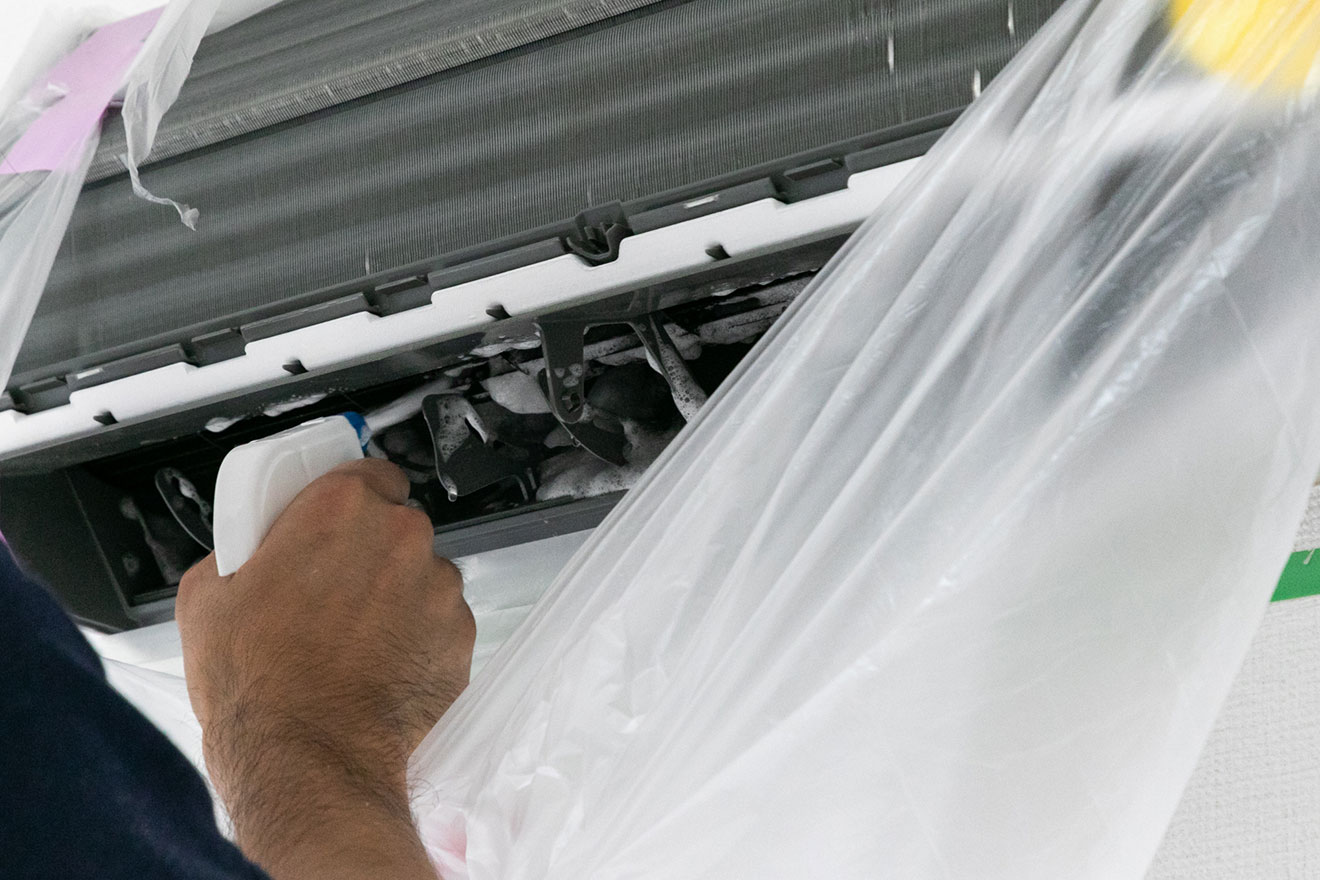 2種類の液体をかけて