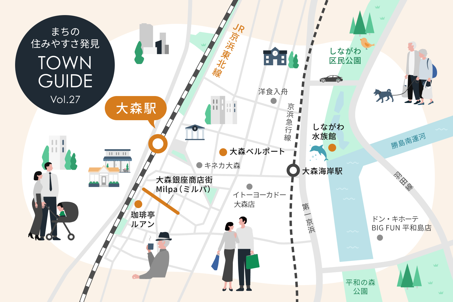 大森の住みやすさ発見｜東京・神奈川のターミナル駅へのアクセスが抜群！ 住みやすさと過ごしやすさを兼ね備えた街